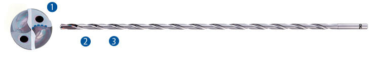 carbide long drills with oil holes features