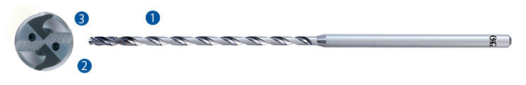 small carbide drill with oil holes features